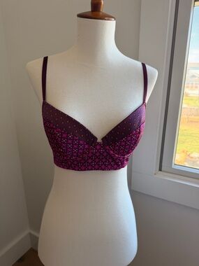 Purple Patterned Bra - Women Intimates